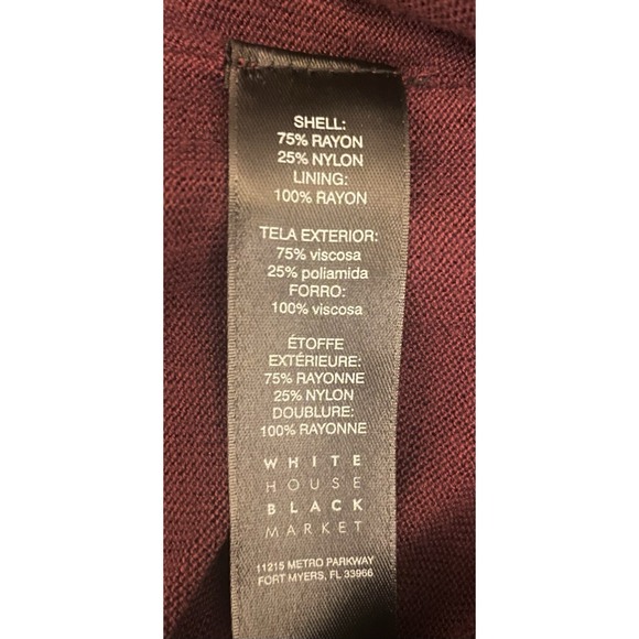 White House Black Market Cabernet Fringe Hem Sleeveless Crochet Knit Top Sz. S - Picture 4 of 5